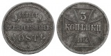 Deutsches Reich; 3 Kopeken 1916; Gebiet des Oberbefehlshabers OST