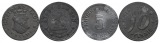 Notgeld / Kriegsgeld; verschiedene Städte; 2 Kleinmünzen