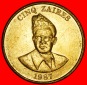 Ⰿ GROSSBRITANNIEN: ZAIRE (KONGO) ★ 5 ZAIRE 1987 MOBUTU (19...