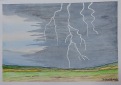 AQUARELLBILD / TITEL GEWITTER & BLITZ (1) / FORMAT A4 (21x29,7...