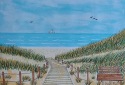 AQUARELLBILD / OSTSEE-DÜNENEINGANG / FORMAT A4 (21x29,7cm) / ...