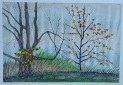 0001-AQUARELLBILD-0026 / Herbstwald (1) / FORMAT A4 (21x29,7cm...