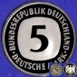 1997 F * 5 Deutsche Mark, Polierte Platte PP, proof, top und rar