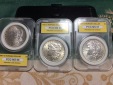 USA Lot Silber Morgan Dollar 1881 O, 1883 O und 1885 O in sehr...
