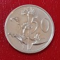 1980 South Africa Proof African Lilly Fifty Cent 50c Mintage 1...