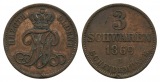 Altdeutschland; Oldenburg; 3 Schwaren 1869; AKS #32