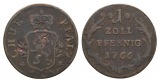 Altdeutschland; Pfalz; Zollpfennig; 1 Pfennig 1766
