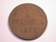 J08 Bayern  2 Pfennig 1865 in ss+/vz  Originalbilder