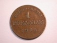 J08 Bayern  1 Pfennig 1865 in ss/ss+ Originalbilder