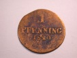 J08 Bayern  1 Pfennig 1820 in schön    Originalbilder