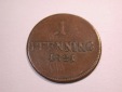 J08 Bayern  1 Pfennig 1821 in ss    Originalbilder