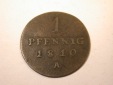 J09 Preussen  1 Pfennig 1810 in f.ss  Originalbilder