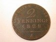 J09 Preussen  2 Pfennig 1828 A in f.ss    Originalbilder