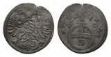 Altdeutschland; Haus Habsburg, Gröschel zu 3 Pfennig 1696, He...