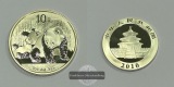 China 10 Yuan (Panda) 2010 FM-Frankfurt Feinsilber: 31g