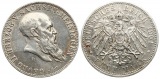     Sachsen-Meiningen: Georg II., 5 Mark 1901, selten!, näheres unten!