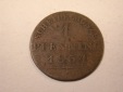 J09 Preussen  1 Pfennig 1834 D in s-ss  Originalbilder
