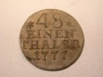 J09  Preussen 48 eine Taler 1777 in vz-ST    Originalbilder