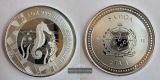Samoa 2 Tala (Seahorse) 2018 FM-Frankfurt KM#469 Feinsilber: 3...
