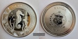 Samoa 2 Tala (Seahorse) 2018 FM-Frankfurt KM#469 Feinsilber: 3...