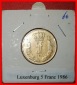 Ⰿ BELGIEN (1986-1988): LUXEMBURG ★ 5 FRANKEN 1986 SCHMALE ...