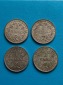 4 x 1 Mark Kaiserreich, 2 x 1914 A und 2 x 1915 D, vz