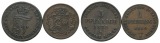 Altdeutschland; 2 Kleinmünzen 1872/1850