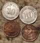 Deutschland Münzlot mit 4 älteren Münzen