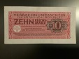Banknote 10 Reichsmark 1944 Verrechnungsschein deutsche Wehrmacht