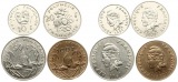 Französisch Polynesien: Lot von 4 Münzen