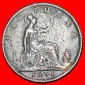 Ⰿ HERRIN DER SEEN 1874-1895: GROSSBRITANNIEN★FARTHING 1891...