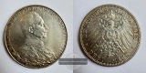 Dt. Kaiserreich. 3 Mark Wilhelm II Preußen 1913 Uniform A FM-...