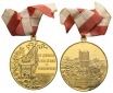 Österreich - Schützenmedaille 1893; vergoldete Bronze, tragb...