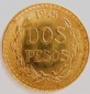 Mexico 2 Pesos 1945, Au 900, 1,5 g fein