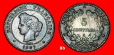 Ⰿ CERES (1870-1898): FRANKREICH ★ 5 CENTIMES 1897A NICHT F...