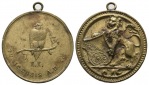 vergoldete Bronzegußmedaille o.J.; gehenkelt, 25,63 g; Ø 38 mm