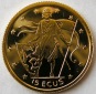 Gibraltar 15 Ecus 1995, Au 9999, 1,24 g fein, 1. Münze