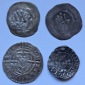 Mittelalter: Lot aus vier kleinen Silbermünzen