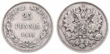 Finland, Grand Duchy, Nicholas II, 25 Pennia Silver 1901