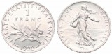 France, Republic, 1 Franc Silver 1920, Figure sowing seed