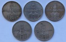 Deutsches Reich: 2 Mark Garnisonkirche 1934 (Jaeger 355), 5 St...