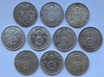 Deutsches Reich: 10 x 5 Mark Hindenburg, zusammen 125 g Feinsi...