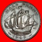 Ⰺ SCHIFF OHNE INDIEN: GROSSBRITANNIEN ★ HALBER PENNY 1949 ...