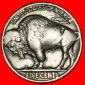 Ⰺ KOPF INDIANERS (1913-1938): USA ★ 5 CENT 1935 SCHWARZER ...