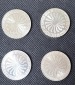 4 Silbermünzen: BRD, 4 x 10 DM Olympische Spiele 1972 DFGJ, 1...