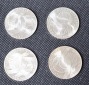4 Silbermünzen: BRD, 4 x 10 DM Olympische Spiele 1972, 2. Ser...