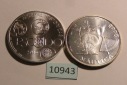10943 Portugal - 2 x 10 Euro  - 54 g SILBER 0.500