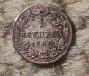 Württemberg 1 Kreuzer 1860, SILBER, etwas abgegriffen