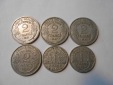 #L15 Frankreich 6er Lot < 1 Franc / 2 Francs