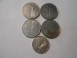 #L22 Italien 5er Lot < 10 Lire 1980 / 100 Lire 1957 1968 19...